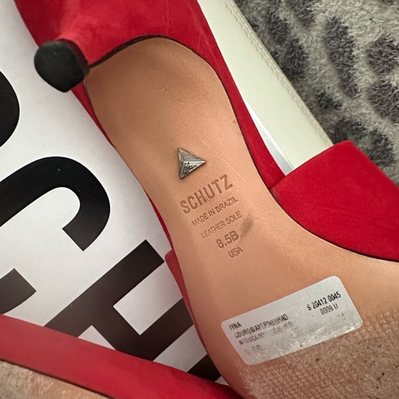 SCHUTZ Vibrant Red Women's Mules - Picture 4 of 6